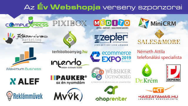 Az Év Webshopja 2018 - szonzorok