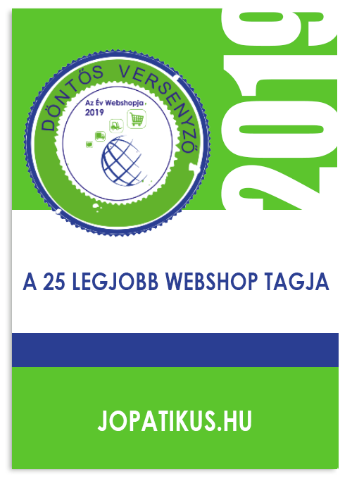 Az Év Webshopja 2019 - 25 legjobb webshop tagja - jopatikus.hu