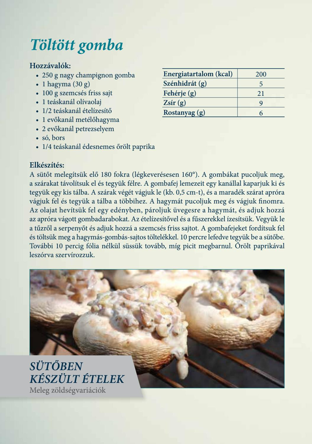 Diétás receptek - Töltött gomba - jópatikus