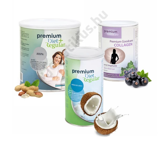 Premium Diet akciós csomag (+Hepa, Kókusz, Collagen)